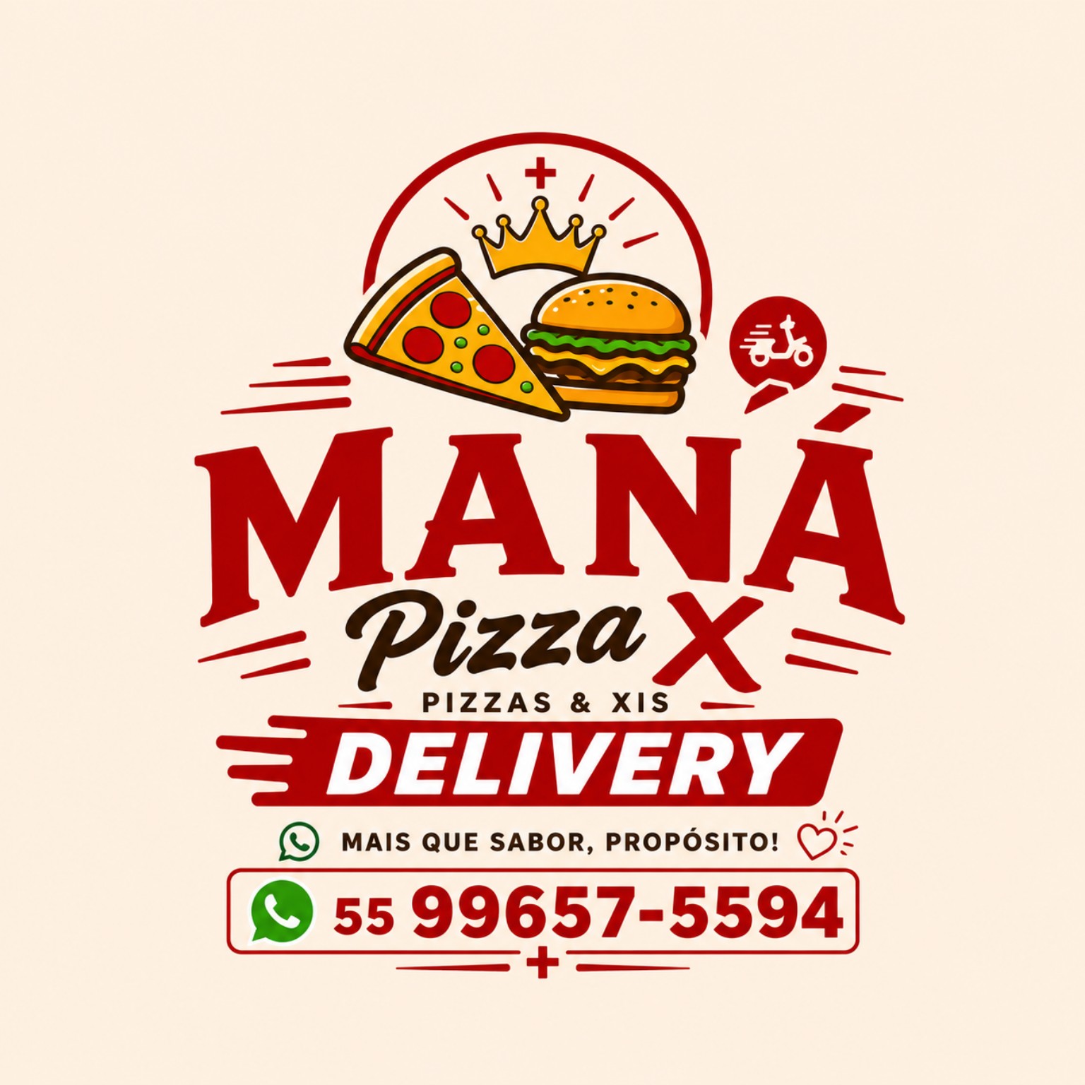 Logo Maná Pizza X